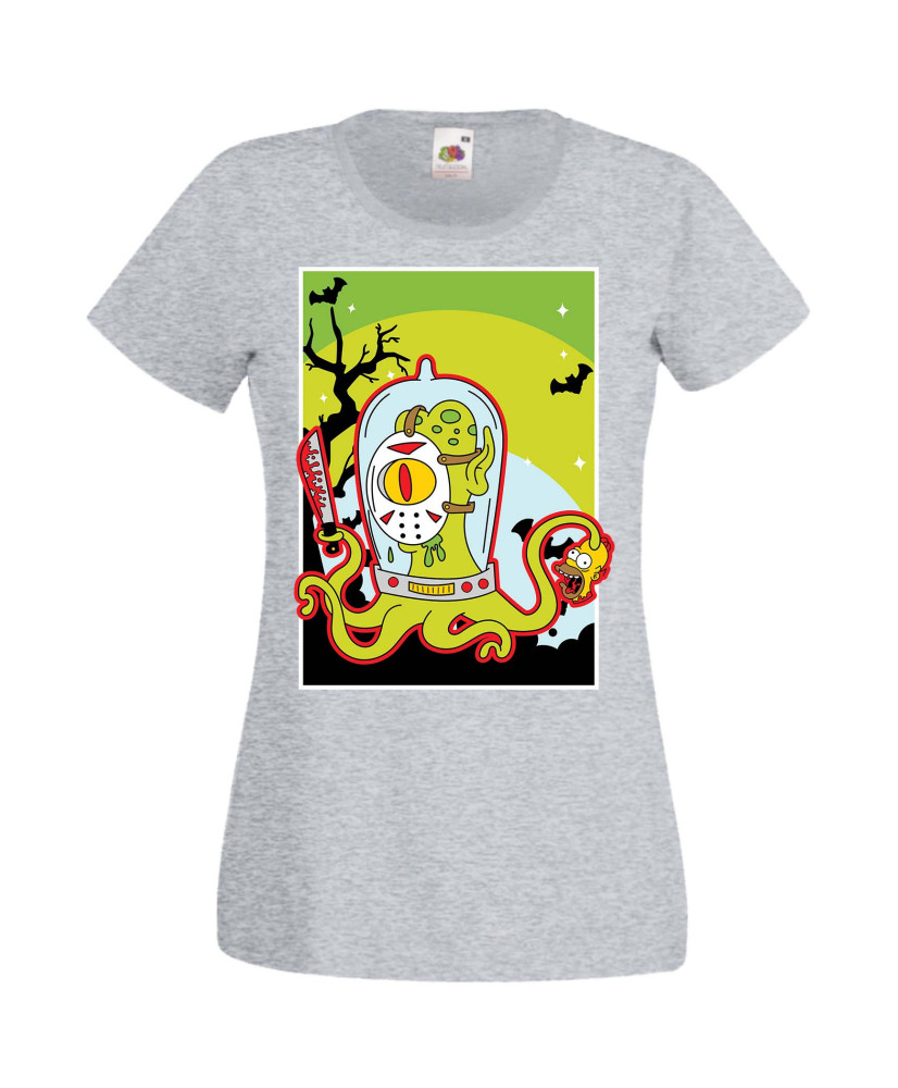 Дамска Тениска Хелоуин Вси Светии Halloween The Simpsons Семейство Симпсън Подарък За Halloween, Вси Светии, Хелоуин, The Simpso