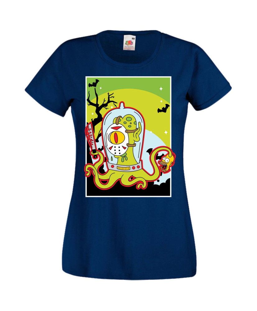 Дамска Тениска Хелоуин Вси Светии Halloween The Simpsons Семейство Симпсън Подарък За Halloween, Вси Светии, Хелоуин, The Simpso