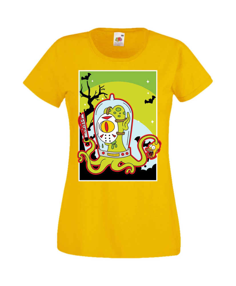 Дамска Тениска Хелоуин Вси Светии Halloween The Simpsons Семейство Симпсън Подарък За Halloween, Вси Светии, Хелоуин, The Simpso