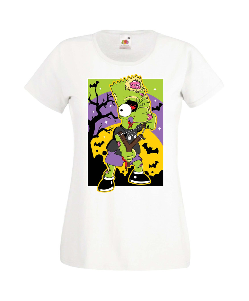 Дамска Тениска Хелоуин Вси Светии Halloween The Simpsons Семейство Симпсън Подарък За Halloween, Вси Светии, Хелоуин, The Simpso