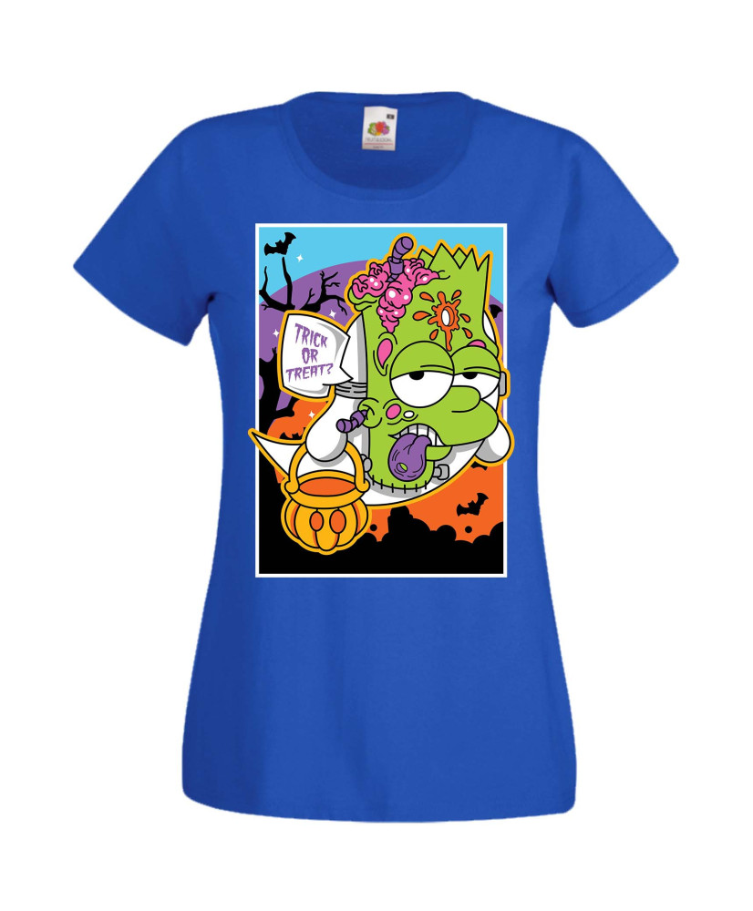 Дамска Тениска Хелоуин Вси Светии Halloween The Simpsons Семейство Симпсън Подарък За Halloween, Вси Светии, Хелоуин, The Simpso