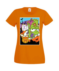 Дамска Тениска Хелоуин Вси Светии Halloween The Simpsons Семейство Симпсън Подарък За Halloween, Вси Светии, Хелоуин, The Simpso