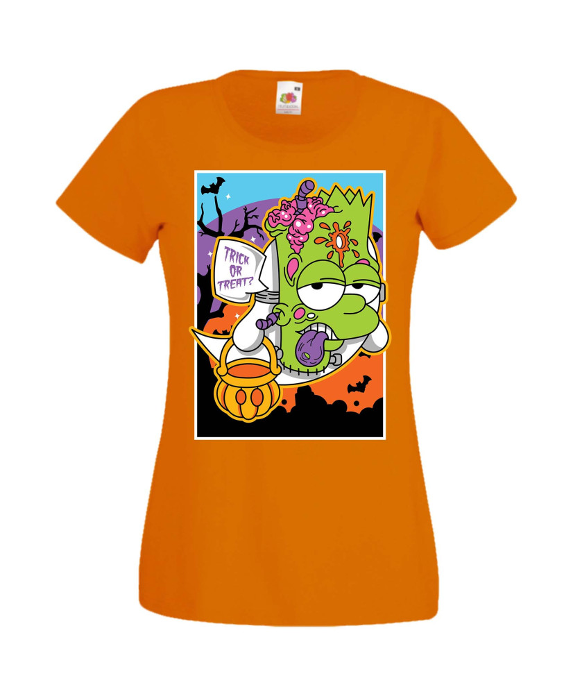Дамска Тениска Хелоуин Вси Светии Halloween The Simpsons Семейство Симпсън Подарък За Halloween, Вси Светии, Хелоуин, The Simpso