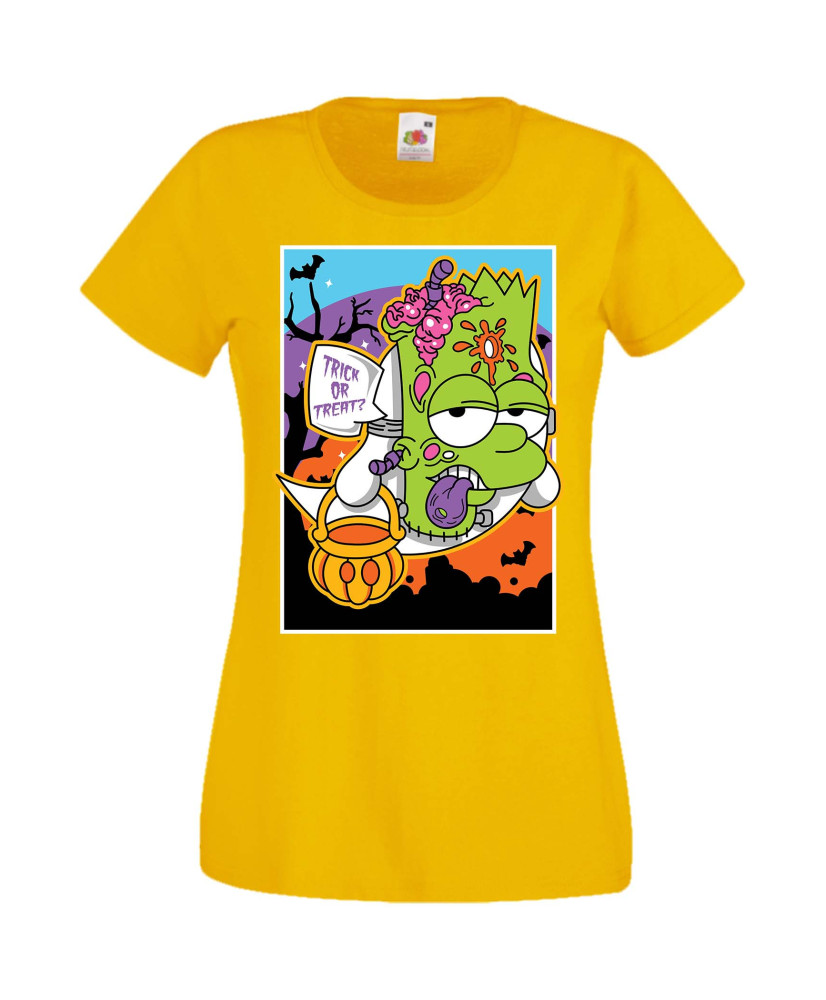 Дамска Тениска Хелоуин Вси Светии Halloween The Simpsons Семейство Симпсън Подарък За Halloween, Вси Светии, Хелоуин, The Simpso