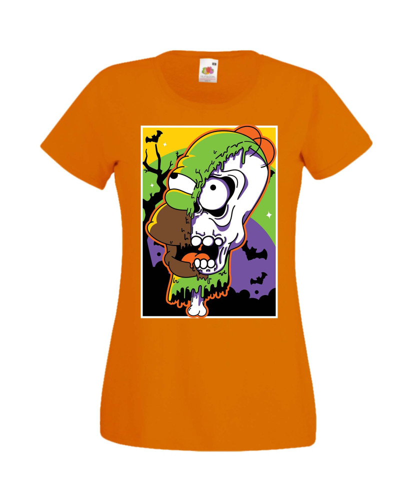 Дамска Тениска Хелоуин Вси Светии Halloween The Simpsons Семейство Симпсън Подарък За Halloween, Вси Светии, Хелоуин, The Simpso