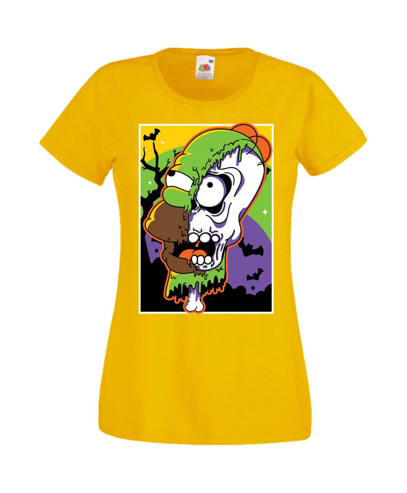 Дамска Тениска Хелоуин Вси Светии Halloween The Simpsons Семейство Симпсън Подарък За Halloween, Вси Светии, Хелоуин, The Simpso