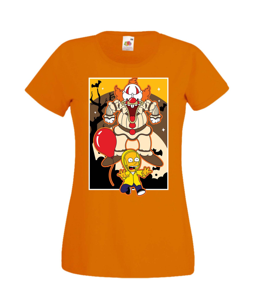 Дамска Тениска Хелоуин Вси Светии Halloween The Simpsons Семейство Симпсън Подарък За Halloween, Вси Светии, Хелоуин, The Simpso