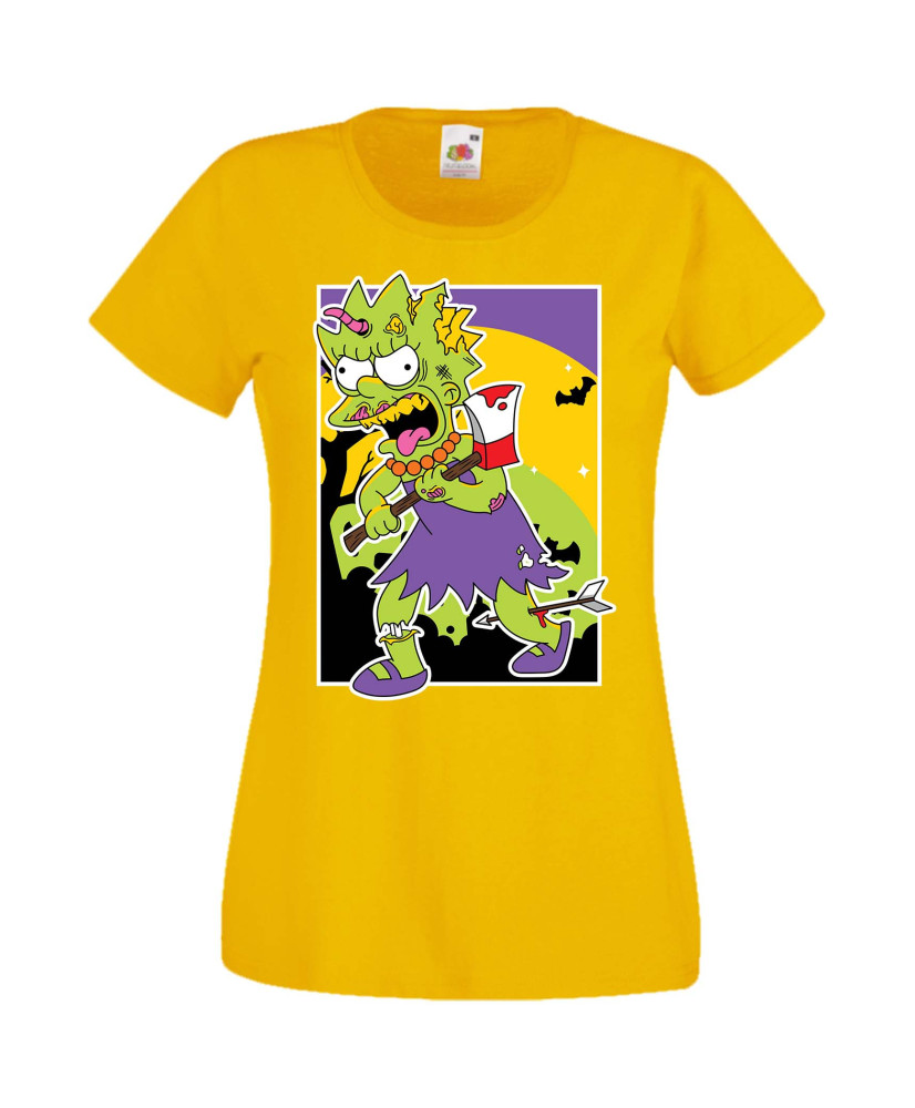 Дамска Тениска Хелоуин Вси Светии Halloween The Simpsons Семейство Симпсън Подарък За Halloween, Вси Светии, Хелоуин, The Simpso