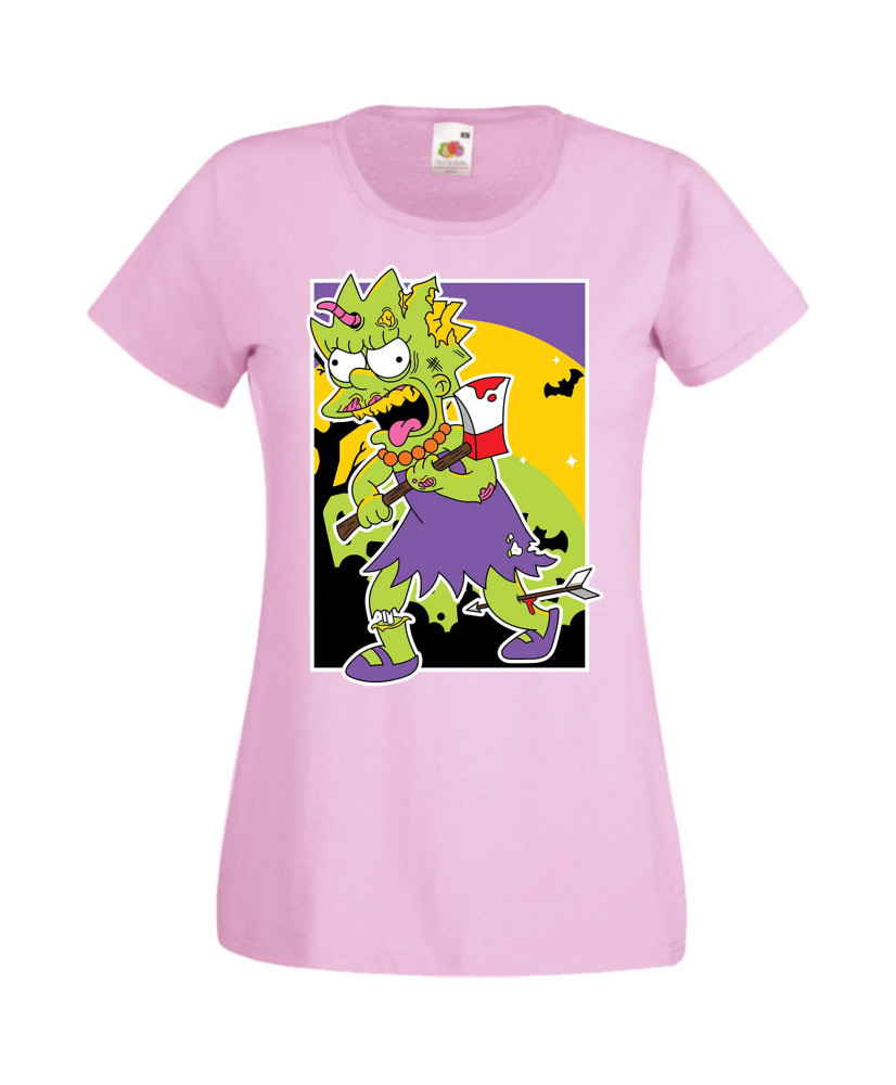 Дамска Тениска Хелоуин Вси Светии Halloween The Simpsons Семейство Симпсън Подарък За Halloween, Вси Светии, Хелоуин, The Simpso