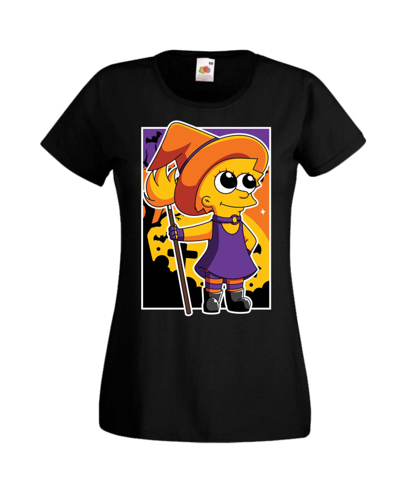 Дамска Тениска Хелоуин Вси Светии Halloween The Simpsons Семейство Симпсън Подарък За Halloween, Вси Светии, Хелоуин, The Simpso