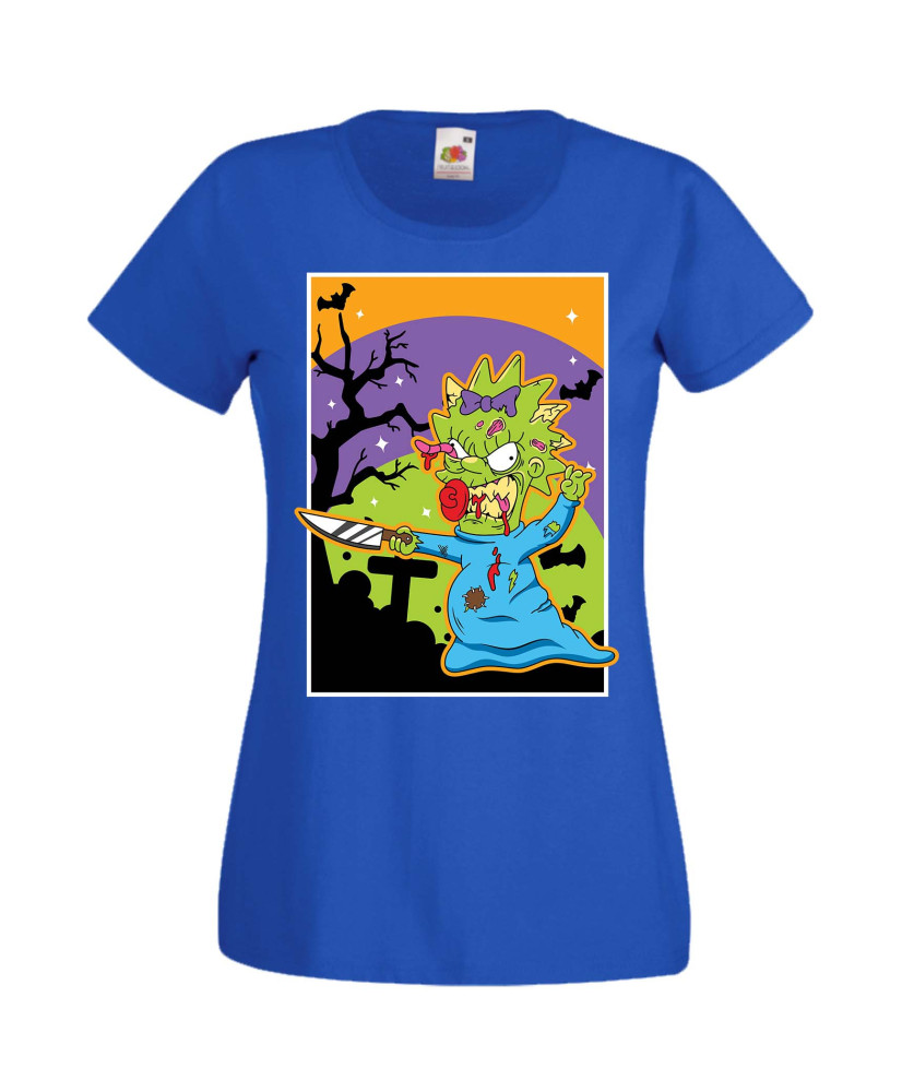 Дамска Тениска Хелоуин Вси Светии Halloween The Simpsons Семейство Симпсън Подарък За Halloween, Вси Светии, Хелоуин, The Simpso