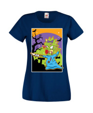 Дамска Тениска Хелоуин Вси Светии Halloween The Simpsons Семейство Симпсън Подарък За Halloween, Вси Светии, Хелоуин, The Simpso
