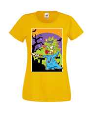 Дамска Тениска Хелоуин Вси Светии Halloween The Simpsons Семейство Симпсън Подарък За Halloween, Вси Светии, Хелоуин, The Simpso