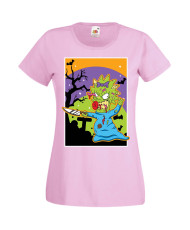 Дамска Тениска Хелоуин Вси Светии Halloween The Simpsons Семейство Симпсън Подарък За Halloween, Вси Светии, Хелоуин, The Simpso