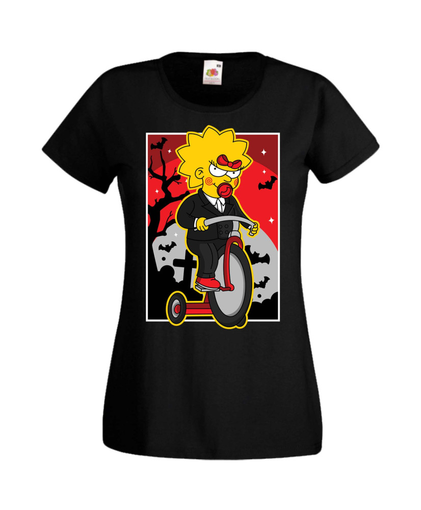 Дамска Тениска Хелоуин Вси Светии Halloween The Simpsons Семейство Симпсън Подарък За Halloween, Вси Светии, Хелоуин, The Simpso