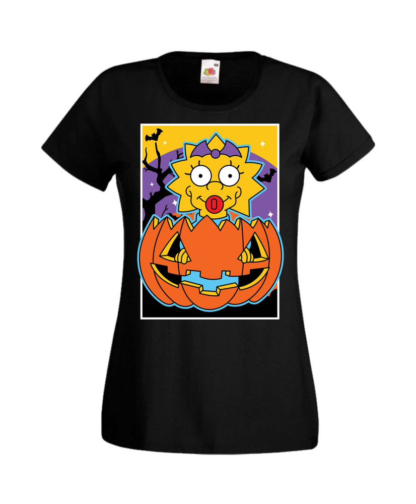 Дамска Тениска Хелоуин Вси Светии Halloween The Simpsons Семейство Симпсън Подарък За Halloween, Вси Светии, Хелоуин, The Simpso