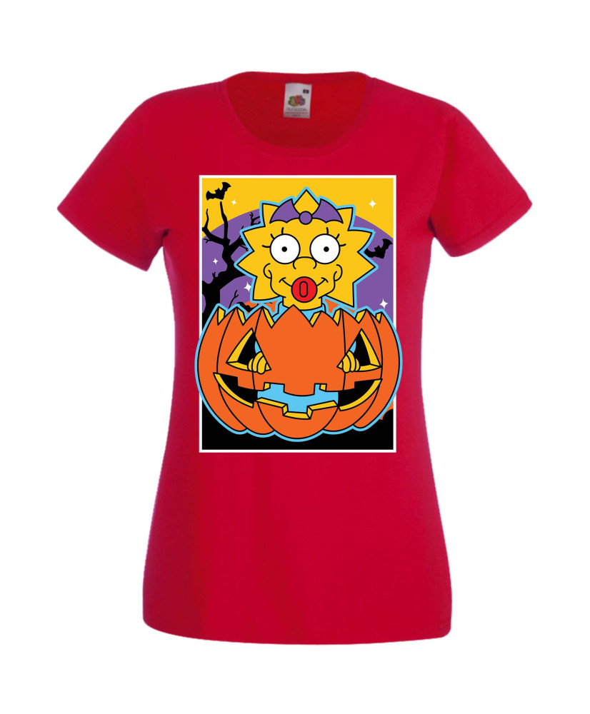 Дамска Тениска Хелоуин Вси Светии Halloween The Simpsons Семейство Симпсън Подарък За Halloween, Вси Светии, Хелоуин, The Simpso