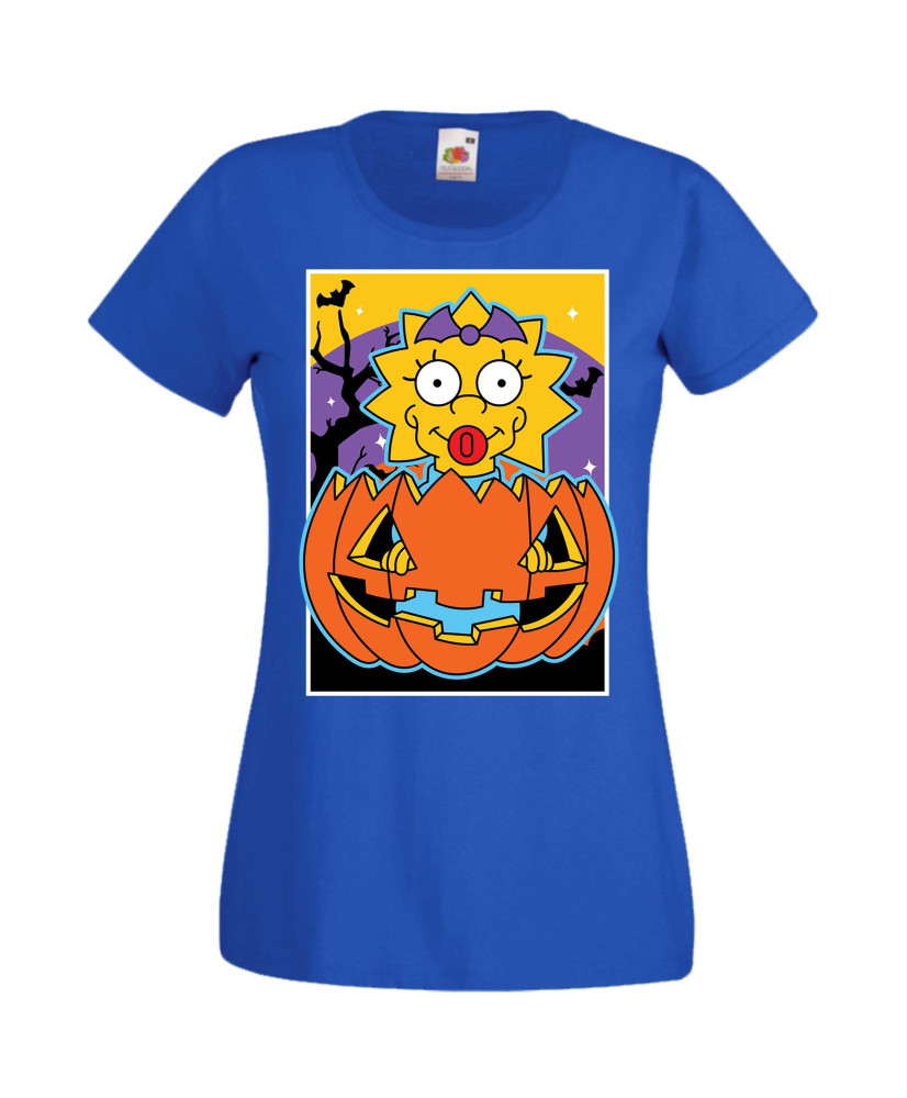 Дамска Тениска Хелоуин Вси Светии Halloween The Simpsons Семейство Симпсън Подарък За Halloween, Вси Светии, Хелоуин, The Simpso