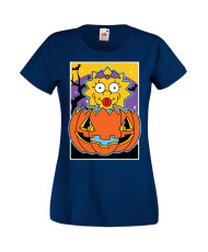 Дамска Тениска Хелоуин Вси Светии Halloween The Simpsons Семейство Симпсън Подарък За Halloween, Вси Светии, Хелоуин, The Simpso