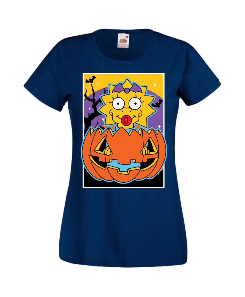 Дамска Тениска Хелоуин Вси Светии Halloween The Simpsons Семейство Симпсън Подарък За Halloween, Вси Светии, Хелоуин, The Simpso