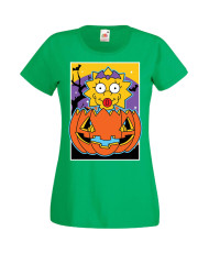 Дамска Тениска Хелоуин Вси Светии Halloween The Simpsons Семейство Симпсън Подарък За Halloween, Вси Светии, Хелоуин, The Simpso