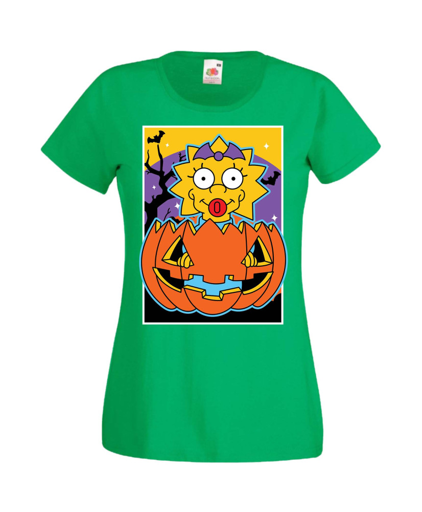 Дамска Тениска Хелоуин Вси Светии Halloween The Simpsons Семейство Симпсън Подарък За Halloween, Вси Светии, Хелоуин, The Simpso
