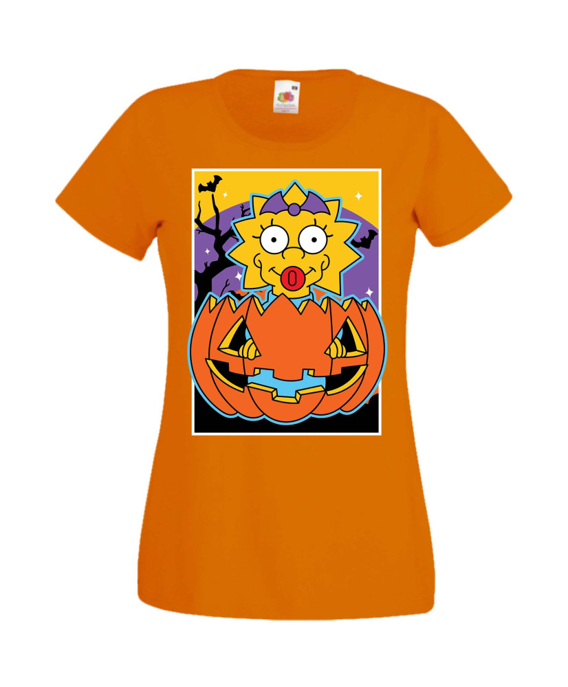 Дамска Тениска Хелоуин Вси Светии Halloween The Simpsons Семейство Симпсън Подарък За Halloween, Вси Светии, Хелоуин, The Simpso