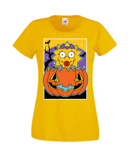 Дамска Тениска Хелоуин Вси Светии Halloween The Simpsons Семейство Симпсън Подарък За Halloween, Вси Светии, Хелоуин, The Simpso