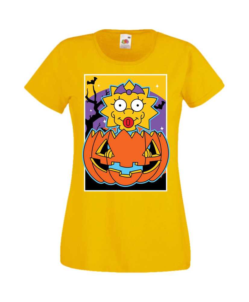 Дамска Тениска Хелоуин Вси Светии Halloween The Simpsons Семейство Симпсън Подарък За Halloween, Вси Светии, Хелоуин, The Simpso