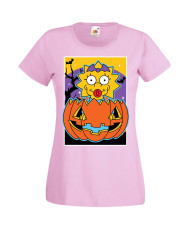 Дамска Тениска Хелоуин Вси Светии Halloween The Simpsons Семейство Симпсън Подарък За Halloween, Вси Светии, Хелоуин, The Simpso