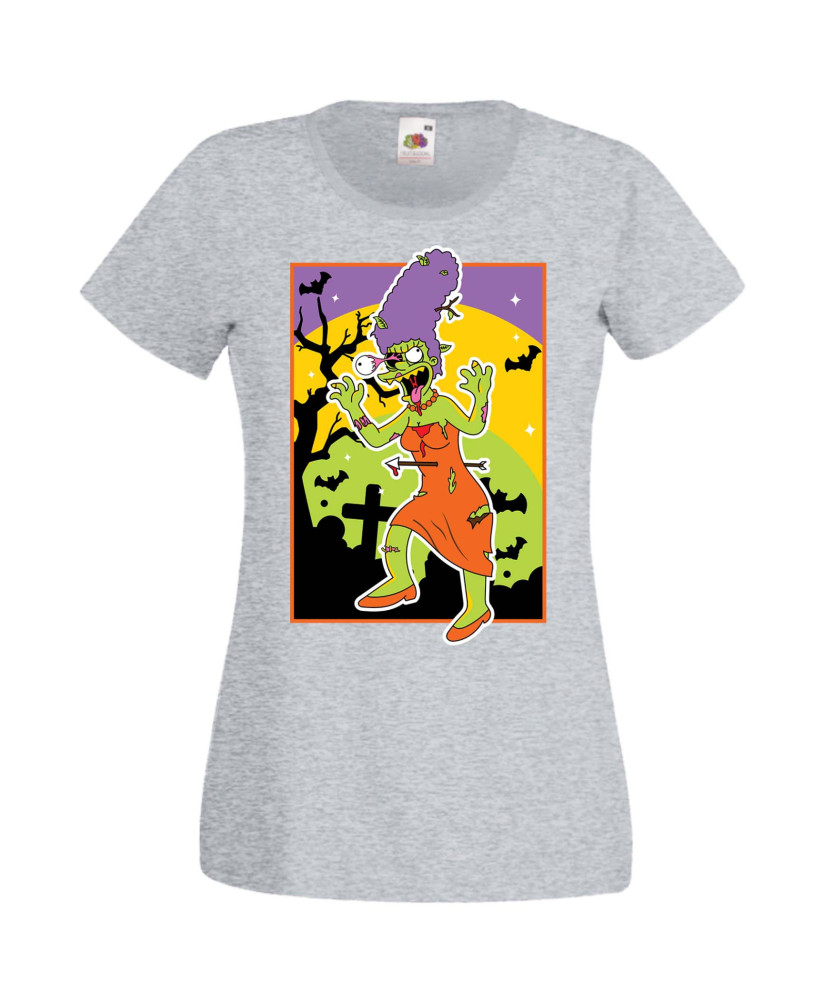 Дамска Тениска Хелоуин Вси Светии Halloween The Simpsons Семейство Симпсън Подарък За Halloween, Вси Светии, Хелоуин, The Simpso