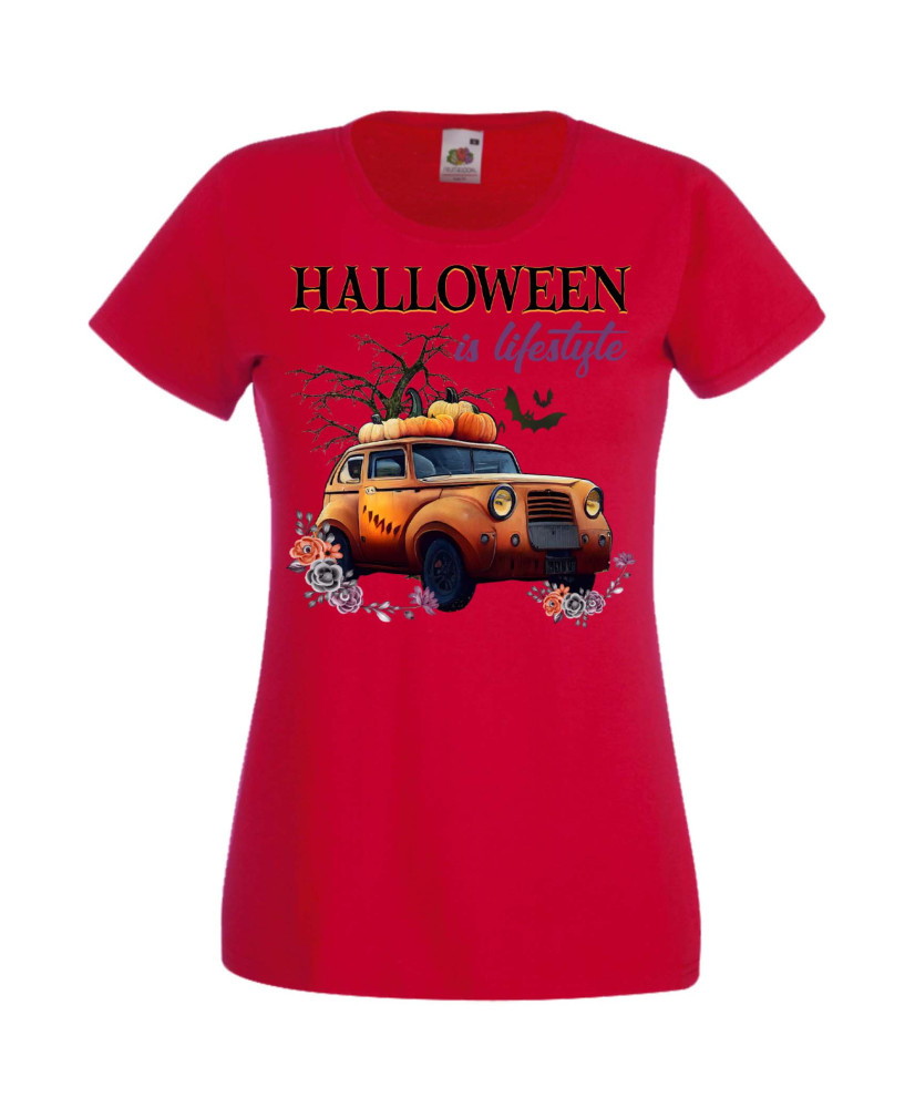 Дамска Тениска Хелоуин Вси Светии Halloween Halloween, October, Pumpkin, Spooky, Witch, Ghost, Candy, Trick Or Treat, Disguise, 