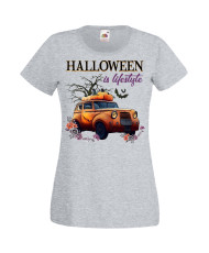 Дамска Тениска Хелоуин Вси Светии Halloween Halloween, October, Pumpkin, Spooky, Witch, Ghost, Candy, Trick Or Treat, Disguise, 