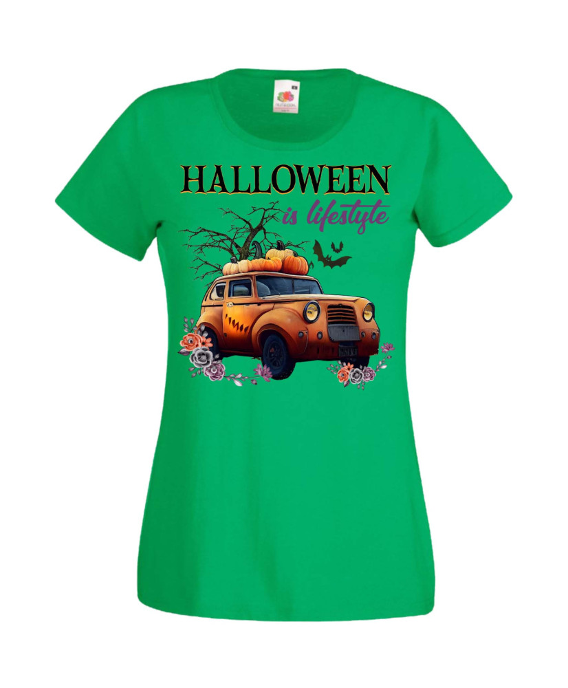 Дамска Тениска Хелоуин Вси Светии Halloween Halloween, October, Pumpkin, Spooky, Witch, Ghost, Candy, Trick Or Treat, Disguise, 