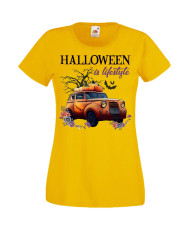 Дамска Тениска Хелоуин Вси Светии Halloween Halloween, October, Pumpkin, Spooky, Witch, Ghost, Candy, Trick Or Treat, Disguise, 