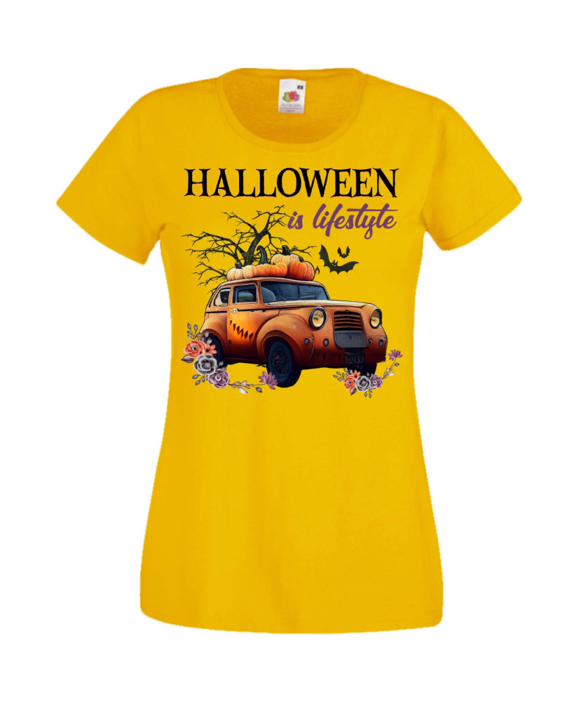 Дамска Тениска Хелоуин Вси Светии Halloween Halloween, October, Pumpkin, Spooky, Witch, Ghost, Candy, Trick Or Treat, Disguise, 