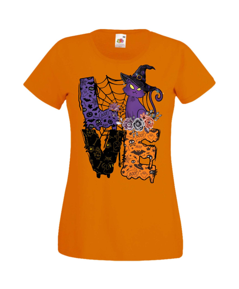Дамска Тениска Хелоуин Вси Светии Halloween Halloween, October, Pumpkin, Spooky, Witch, Ghost, Candy, Trick Or Treat, Disguise, 