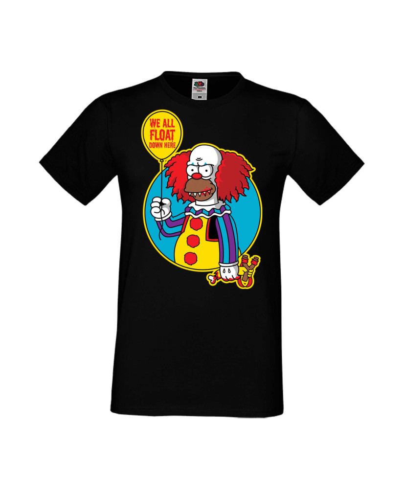 Мъжка Тениска Хелоуин Вси Светии Halloween Семейство Симпсън The Simpsons Krusty The Clown Pennywise 02