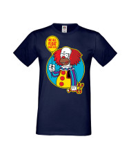 Мъжка Тениска Хелоуин Вси Светии Halloween Семейство Симпсън The Simpsons Krusty The Clown Pennywise 02