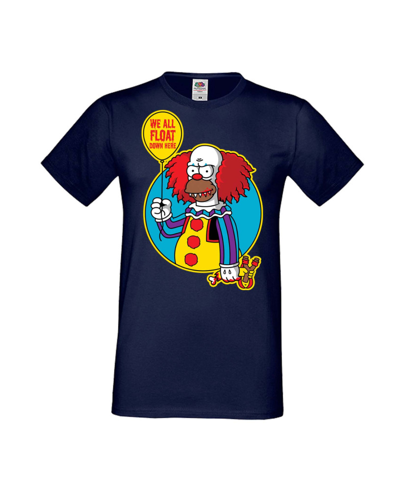 Мъжка Тениска Хелоуин Вси Светии Halloween Семейство Симпсън The Simpsons Krusty The Clown Pennywise 02