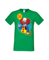 Мъжка Тениска Хелоуин Вси Светии Halloween Семейство Симпсън The Simpsons Krusty The Clown Pennywise 02