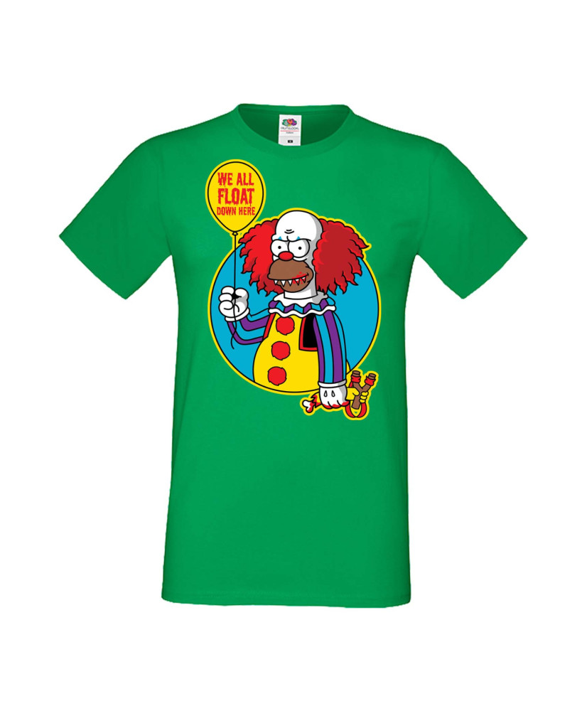 Мъжка Тениска Хелоуин Вси Светии Halloween Семейство Симпсън The Simpsons Krusty The Clown Pennywise 02