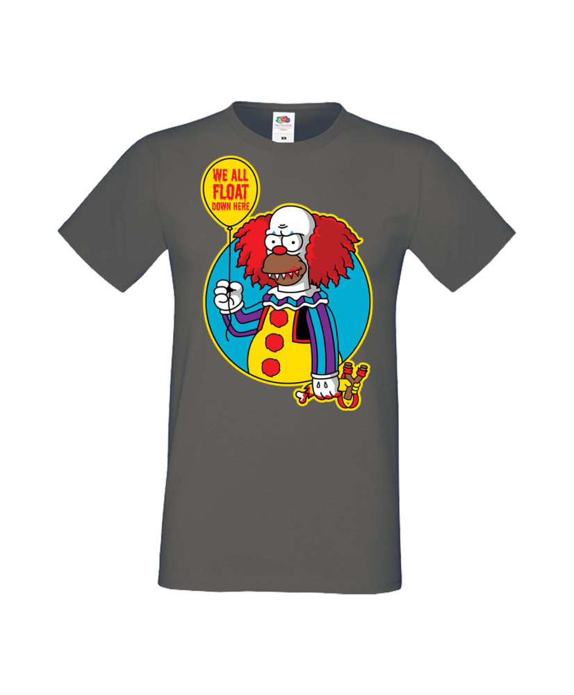 Мъжка Тениска Хелоуин Вси Светии Halloween Семейство Симпсън The Simpsons Krusty The Clown Pennywise 02