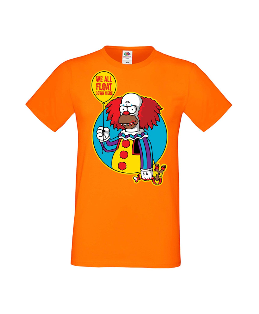 Мъжка Тениска Хелоуин Вси Светии Halloween Семейство Симпсън The Simpsons Krusty The Clown Pennywise 02