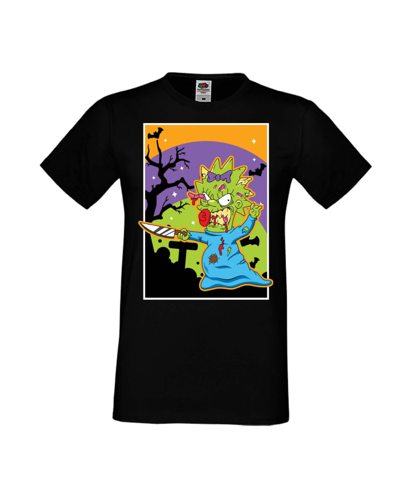 Мъжка Тениска Хелоуин Вси Светии Halloween Семейство Симпсън The Simpsons Maggie Simpson 01
