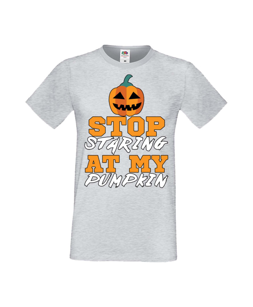 Мъжка Тениска Хелоуин Вси Светии Halloween Stop Staring At My Pumpkin 1 Мъжка Тениска Хелоуин Вси Светии Halloween Stop Staring At My Pumpkin 1