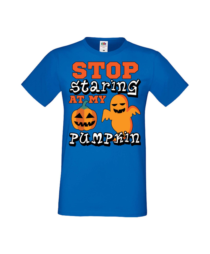 Мъжка Тениска Хелоуин Вси Светии Halloween Stop Staring At My Pumpkin 2 Мъжка Тениска Хелоуин Вси Светии Halloween Stop Staring At My Pumpkin 2