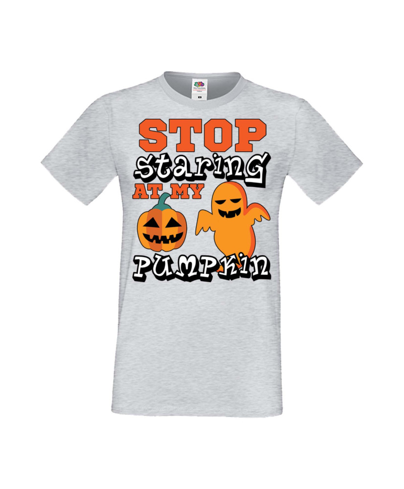 Мъжка Тениска Хелоуин Вси Светии Halloween Stop Staring At My Pumpkin 2 Мъжка Тениска Хелоуин Вси Светии Halloween Stop Staring At My Pumpkin 2