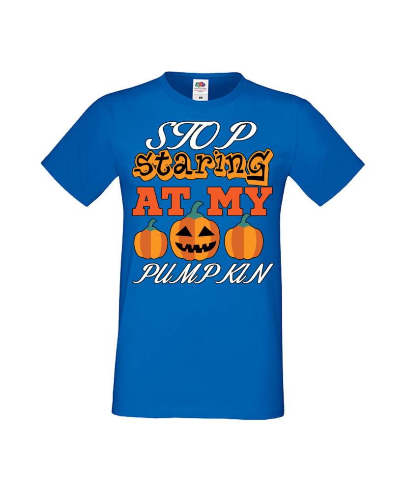 Мъжка Тениска Хелоуин Вси Светии Halloween Stop Staring At My Pumpkin 3 Мъжка Тениска Хелоуин Вси Светии Halloween Stop Staring At My Pumpkin 3