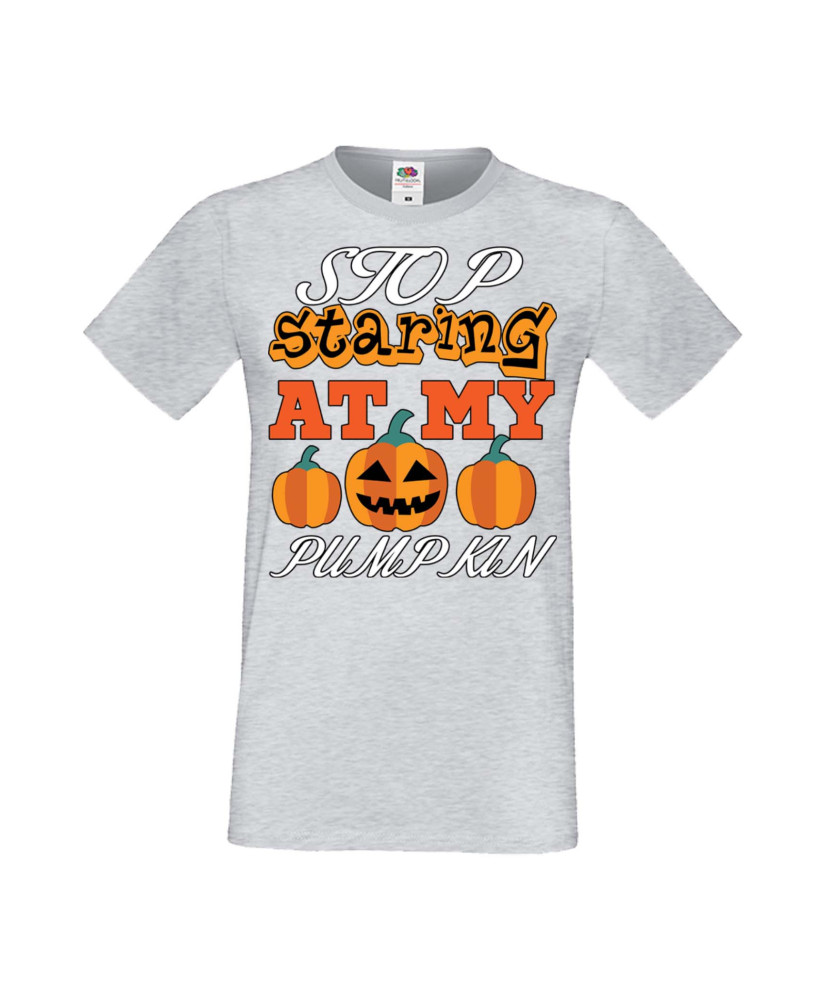 Мъжка Тениска Хелоуин Вси Светии Halloween Stop Staring At My Pumpkin 3 Мъжка Тениска Хелоуин Вси Светии Halloween Stop Staring At My Pumpkin 3